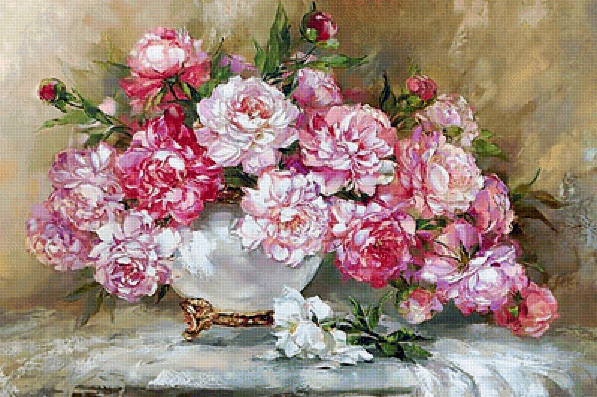 Натюрморт. - натюрморт, букет, живопись., цветы - предпросмотр