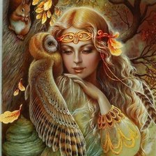 Схема вышивки «подружка осень»