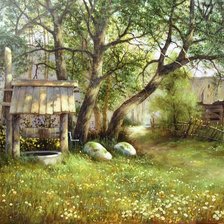 Схема вышивки «летний пейзаж»