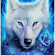 Схема вышивки «волк»