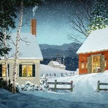 Схема вышивки «снегопад»