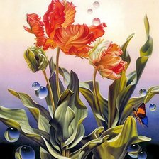 Схема вышивки «Тюльпаны»