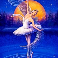 Схема вышивки «лебединое озеро»