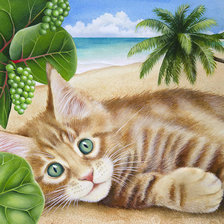 Схема вышивки «кот»