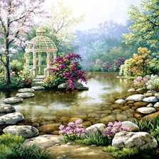 Схема вышивки «у пруда»