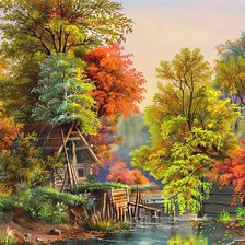 Схема вышивки «Серия "Пейзаж"»