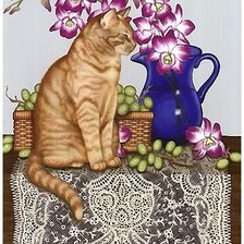 Схема вышивки «кот»