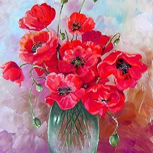 Схема вышивки «Маки.»