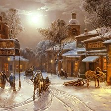 Схема вышивки «ретро зима»