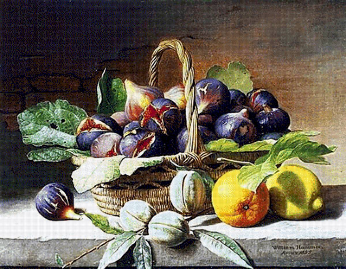 Натюрморт с инжиром. - натюрморт. живопись., инжир - предпросмотр