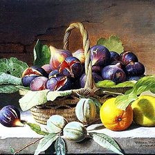 Схема вышивки «Натюрморт с инжиром.»