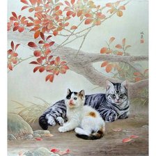 Схема вышивки «Котята»