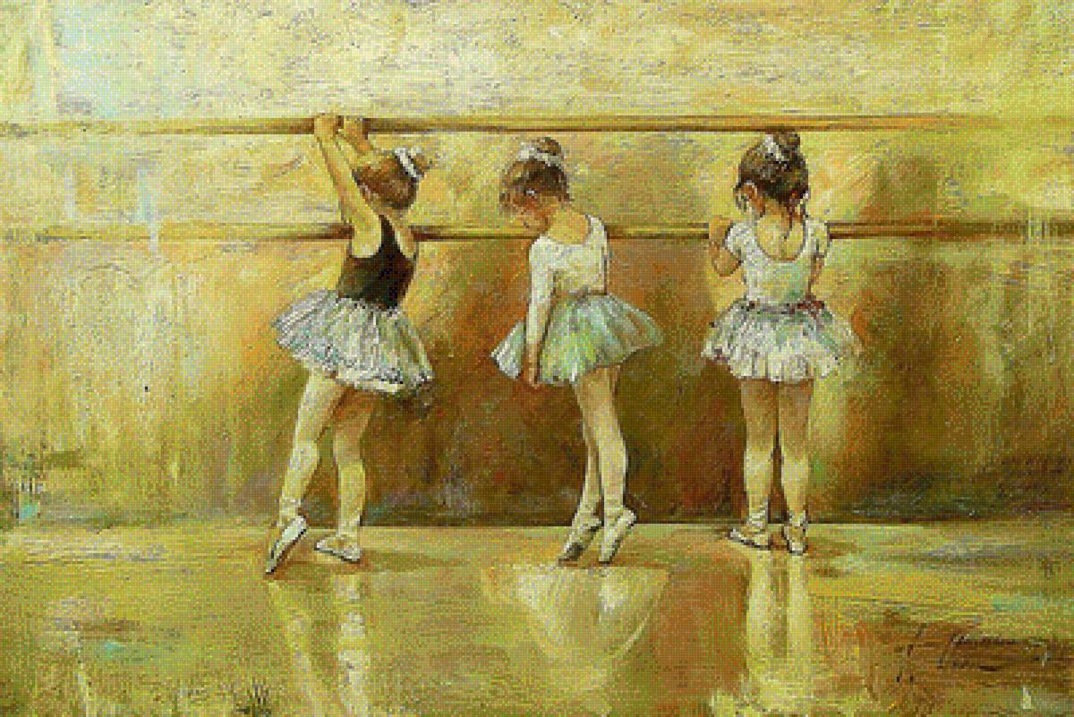 Балерины. - балерины, картина, живопись. - предпросмотр