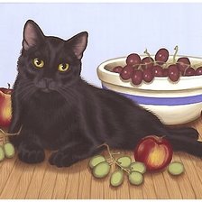 Схема вышивки «кот»