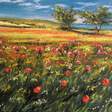 Схема вышивки «пейзаж»