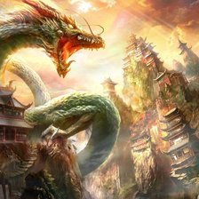 Схема вышивки «Китайский дракон»