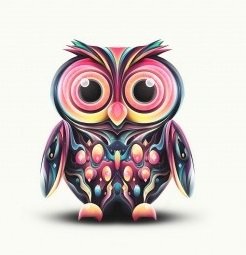 Сова радужная - сова - оригинал