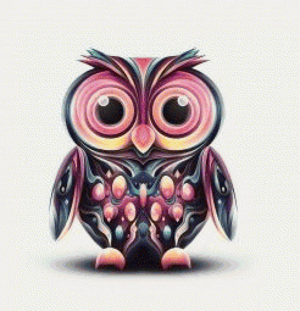 Сова радужная - сова - предпросмотр