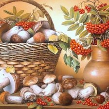 Схема вышивки «грибы»