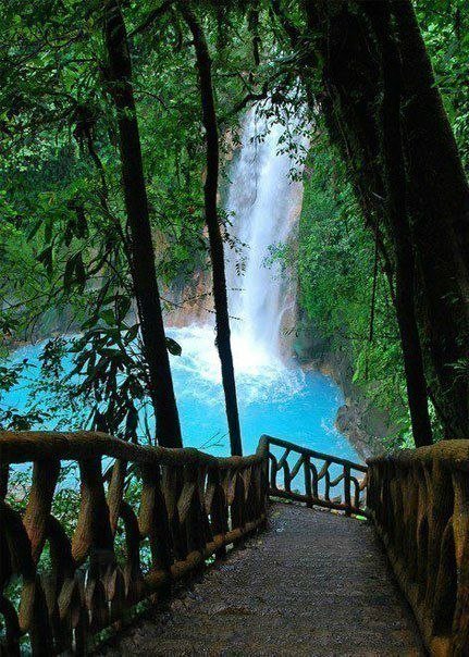 В отпуске - водопад, отдых, море, лестница - оригинал