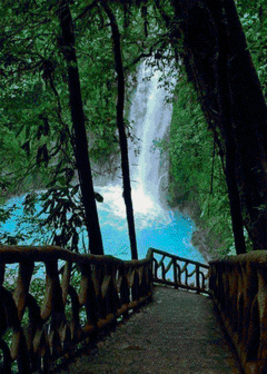 В отпуске - море, водопад, лестница, отдых - предпросмотр