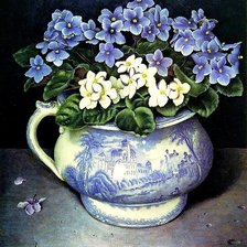 Схема вышивки «Фиалки»