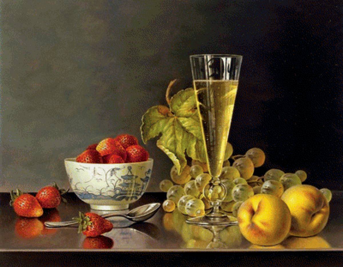 натюрморт - живопись, натюрморт, фрукты, картина - предпросмотр