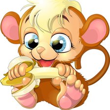 Схема вышивки «мартышка»