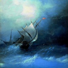 Схема вышивки «Буря на Ледовитом океане»