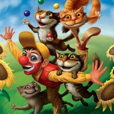 Схема вышивки «клоун»