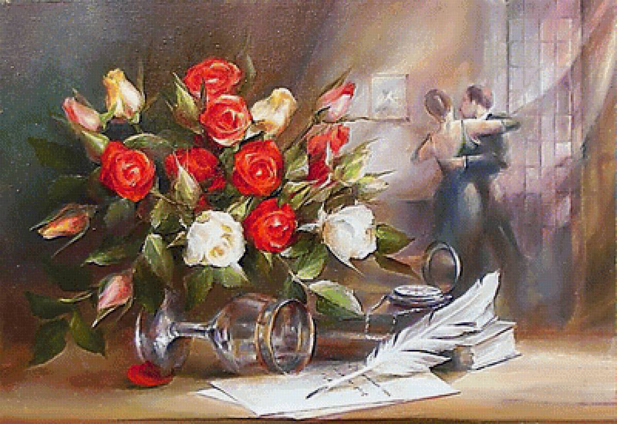 Натюрморт. - натюрморт, цветы, живопись. - предпросмотр