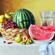 Схема вышивки «Натюрморт с арбузом.»