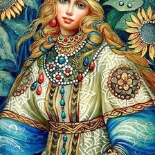 Схема вышивки «Русская красавица 1»