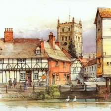 Схема вышивки «Немецкий городок»