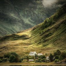 Схема вышивки «Горы зеленые»