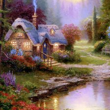 Схема вышивки «Сказочный домик»