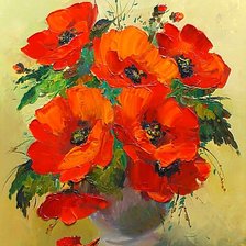 Схема вышивки «Маки.»