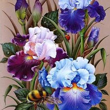 Схема вышивки «букет цветов»