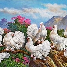 Схема вышивки «птицы»