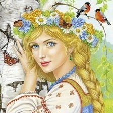 Схема вышивки «у березы»