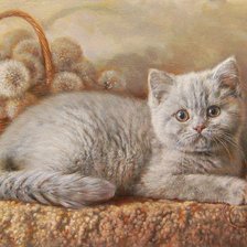 Схема вышивки «Кот.»