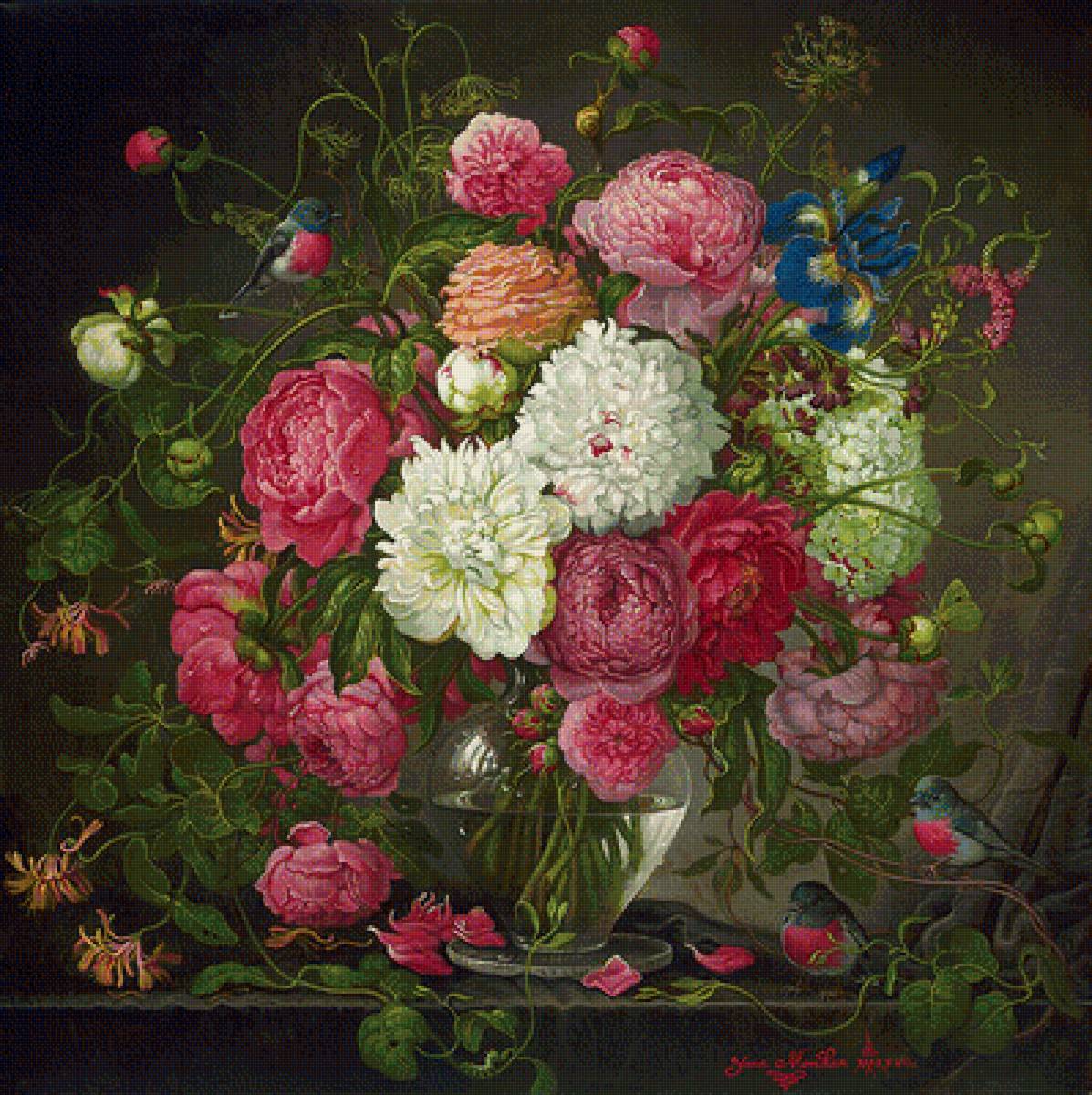 kvety,vtáci - предпросмотр