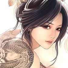 Схема вышивки «Девушка»