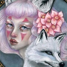 Схема вышивки «Девушка»