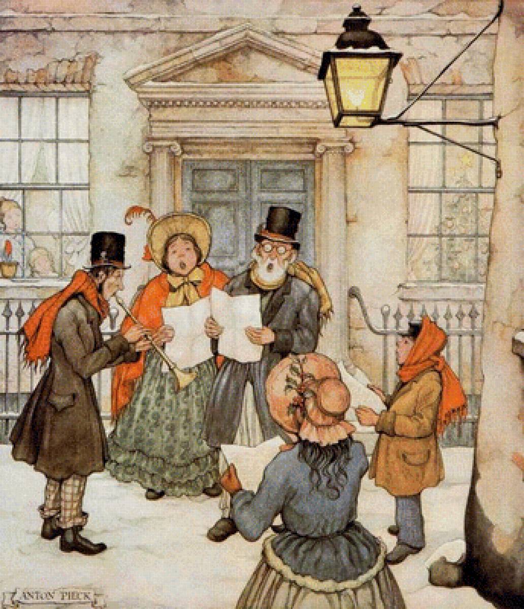 зимняя картина - картина, пейзаж, природа, зима - предпросмотр