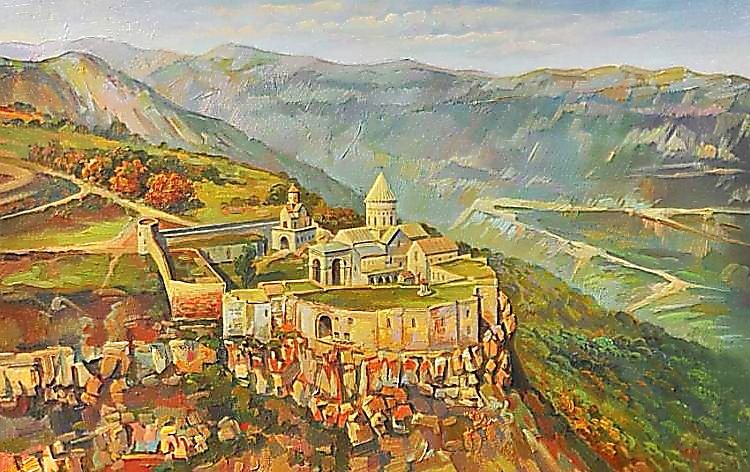 Пейзаж. - живопись., горы, картина, пейзаж - оригинал