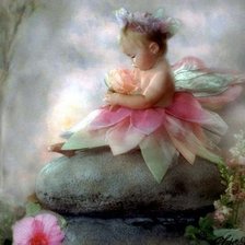 Схема вышивки «дюймовочка»