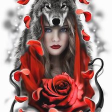 Схема вышивки «Девушка»