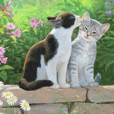 Схема вышивки «котята»