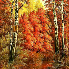 Схема вышивки «очарование осени»